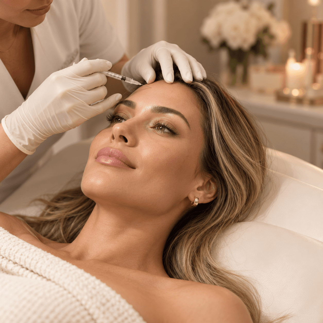 Botox treatment illustration