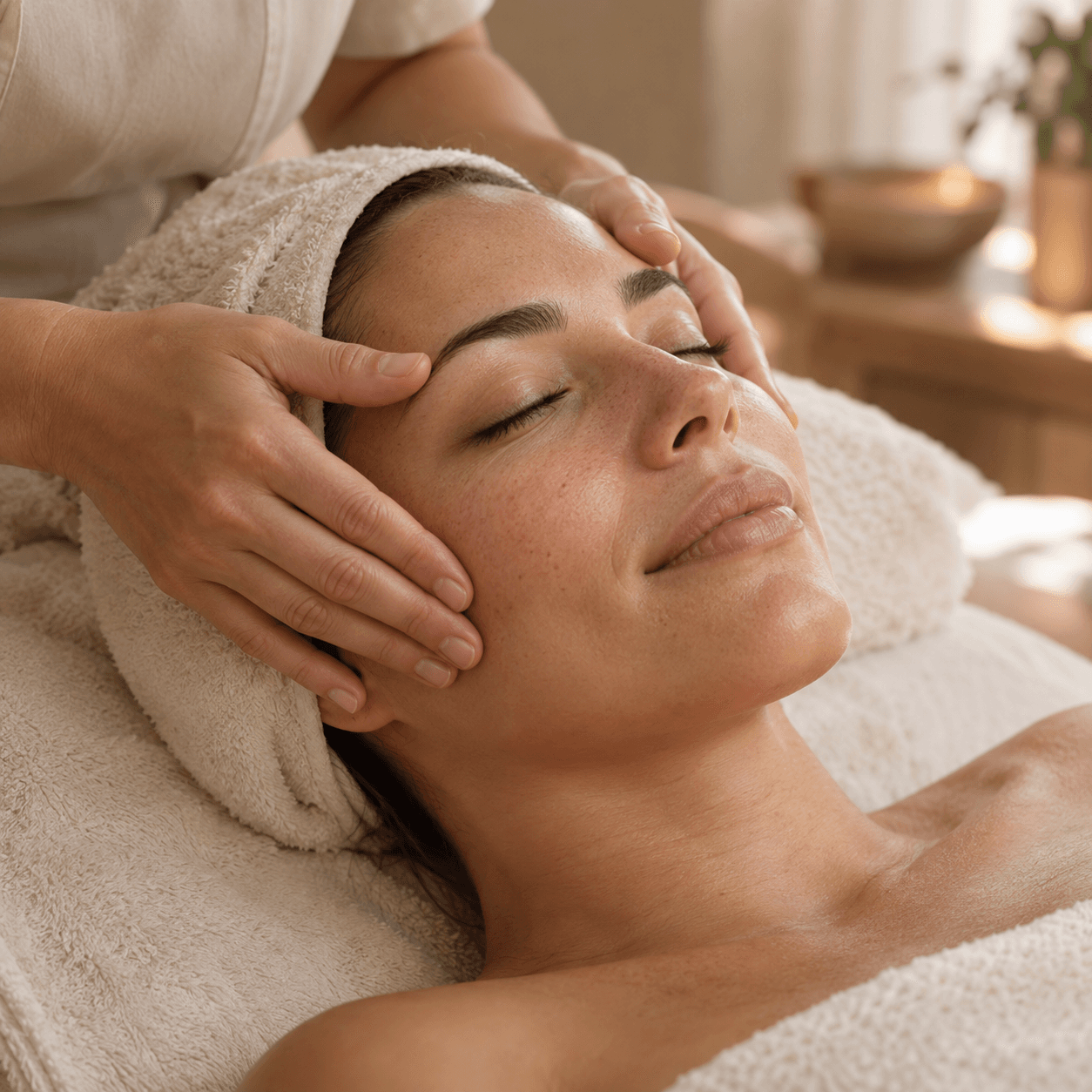 Illustrative facial massage