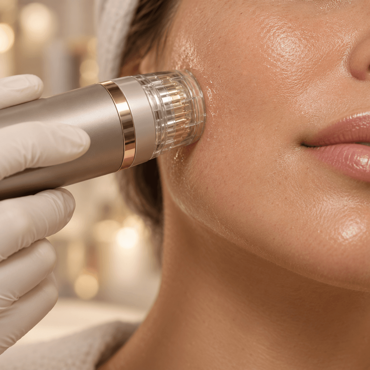 RF Microneedling treatment illustration